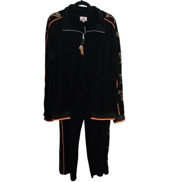 Sweatsedo NWT Velour Rare Margarita Ghost Track Suit Halloween Size L - Picture 2 of 8